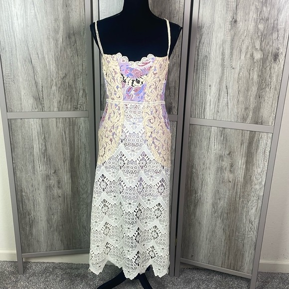Free People Dresses & Skirts - Free People Still Life lace midi dress women's 4